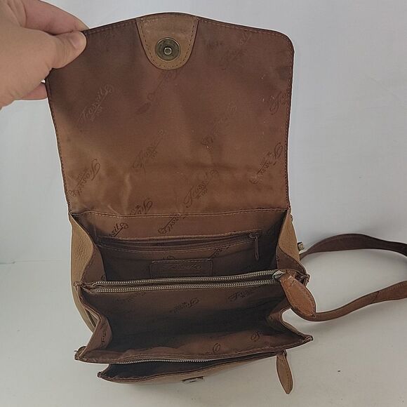 Fossil Messenger Leather Unisex Crossbody Bag - Picture 5 of 15